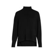 Trui Vila Noos Ostria Rollneck Knit - Black Beauty