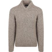Sweater Suitable Trui Shawl Tweed Eco Wool Taupe