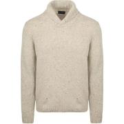 Sweater Suitable Trui Shawl Tweed Eco Wool Ecru