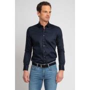 Overhemd Lange Mouw Suitable Satin Overhemd Navy