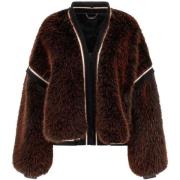 Fleece Jack Guess Katia Faux Fur Rib Bomber