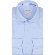 Overhemd Lange Mouw Profuomo Twill Overhemd Lichtblauw