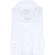 Overhemd Lange Mouw Profuomo Shirt Extra Lange Mouwen Travel Wit