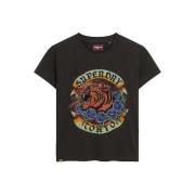 T-shirt Korte Mouw Superdry T-shirt Tattoo Rhinestone