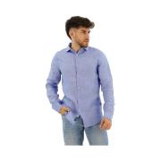 Overhemd Lange Mouw Superdry Chemise Studios Casual en lin bleu