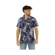 Overhemd Korte Mouw Superdry Chemise imprimée en lin à col ouvert