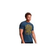 T-shirt Korte Mouw Superdry T-shirt Cooper Label Workwear bleu marine