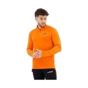 T-shirt adidas T-shirt avec demi-zip orange