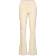 Flared/Bootcut Helena Hart 7559 Broek Flair Velvet Ecru