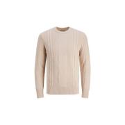 Trui Jack &amp; Jones 12242948 GRID CABLE CREW-MOONBEAM