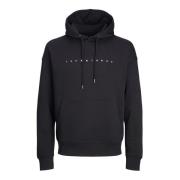 Sweater Jack &amp; Jones 12243527 STAR JJ SWEAT HOOD-BLACK