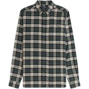 Overhemd Lange Mouw Fred Perry Brushed Twill Tartan Shirt Court Green