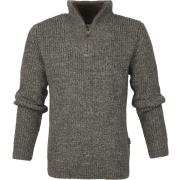 Sweater Barbour NewTyne Zip Trui Wol Donkergroen