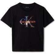 T-shirt Korte Mouw Calvin Klein Jeans Filled-In Photo Mono Ss T-Shir