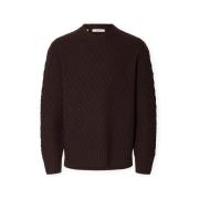 Trui Selected Patric Edit Knit - Chocolate Torte