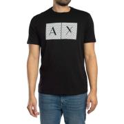 T-shirt Korte Mouw EAX Slim fit T-shirt met reliëfprint