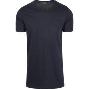 T-shirt Korte Mouw Slater 2-pack T-shirt Basic Extra Lang V-neck Navy