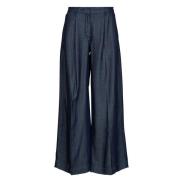 Flared/Bootcut Karl Lagerfeld FLUID DENIM WIDE LEG PANTS