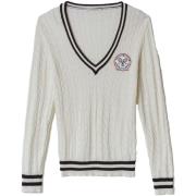 Sweater Hinnominate Maglia Scollo A V Con Trecce E Patch Tennis