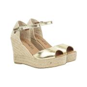 Espadrilles La Valeta Charlene Peep Toe Oro
