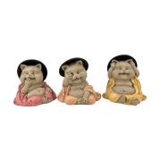 Beeldjes Signes Grimalt Boeddha Kat Ziet-Hoort-Spreekt Niet