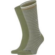 Socks Burlington Everyday 2-Pack Strepen Groen