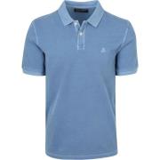 Polo Shirt Korte Mouw Marc O'Polo Poloshirt Piqué Provincial Blauw
