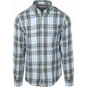 Overhemd Lange Mouw Gant Overhemd Flanel Ruit Blauw