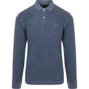 Polo Shirt Lange Mouw Marc O'Polo Longsleeve Poloshirt Donkerblauw