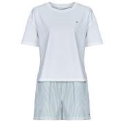 Pyjama's / nachthemden Tommy Hilfiger JERSEY TEE SEERSUCKER SHORT SET