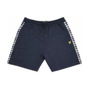 Korte Broek Lyle &amp; Scott Check Panelled Sweat Shorts Dark Navy