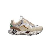 Lage Sneakers Exé Shoes EXÉ Sneakers 134-28 - Beige/Silver Lea/Fab