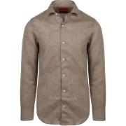 Overhemd Lange Mouw Suitable Overhemd Linnen Taupe