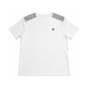 T-shirt Korte Mouw Lyle &amp; Scott Check Panelled T-Shirt White