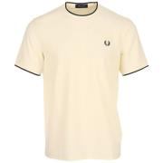 T-shirt Korte Mouw Fred Perry Trim Detail Crepe Pique Tshirt