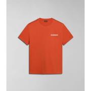 T-shirt Korte Mouw Napapijri S-GRAS NP0A4HQN-A62 ORANGE BURNT