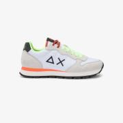 Lage Sneakers Sun68 Z36102 TOM FLUO-502 01 BIANCO