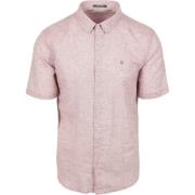 Overhemd Lange Mouw No Excess Short Sleeve Overhemd Linen Blend Roze