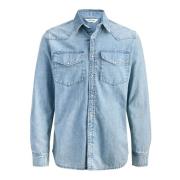 Overhemd Lange Mouw Jack &amp; Jones 12289219 WESTERN-DENIM LIGHT