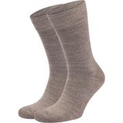 Socks Suitable Merino Sokken Taupe 2-Pack