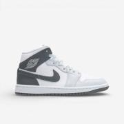 Hoge Sneakers Nike Jordan 1 Mid White Smoke Grey (Women's)