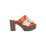Nette schoenen Melissa Mule Buckle Up+Viktor and Rolf - Orange
