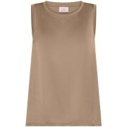 Top Deha Flared Satin Front Top