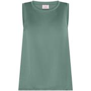 Top Deha Flared Satin Front Top