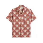 Overhemd Korte Mouw Portuguese Flannel Feathers Shirt