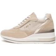 Lage Sneakers NeroGiardini Velour T.Lino Lurex 06 Beig Etoile Miele Ta...