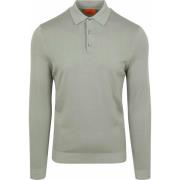 Polo Shirt Lange Mouw Suitable Compact Cotton Poloshirt Lichtgroen
