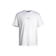 T-shirt Korte Mouw Jack &amp; Jones T-shirt blanc col rond manches cou...