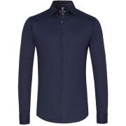 Overhemd Lange Mouw Desoto Overhemd Kent Grafische Print Donkerblauw