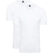 T-shirt Alan Red West-Virginia T-shirt V-Hals Wit (2Pack)